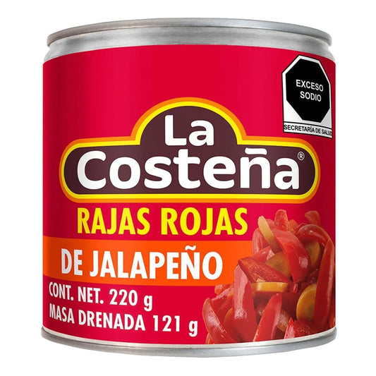 Chiles En Rajas Rojas La Costeña 220 GRS