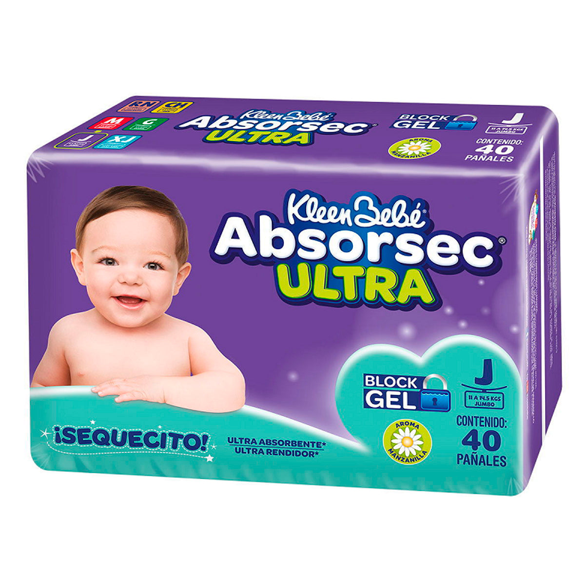 Pañal Kleen Bebe Absorsec Ultra Jumbo 40 PZS