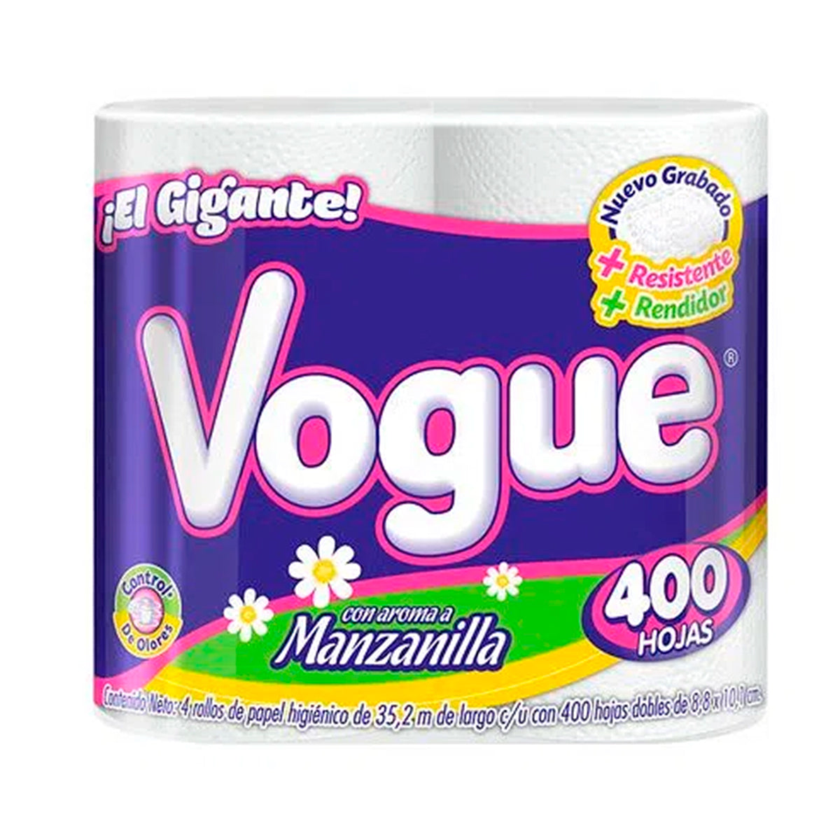 Higienico Vogue Gigante Manzanilla 400Hd 4 PZS