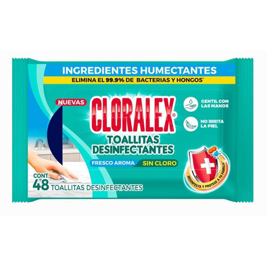 Toallas Húmedas Desinfectantes Cloralex 14X18 48 PZS