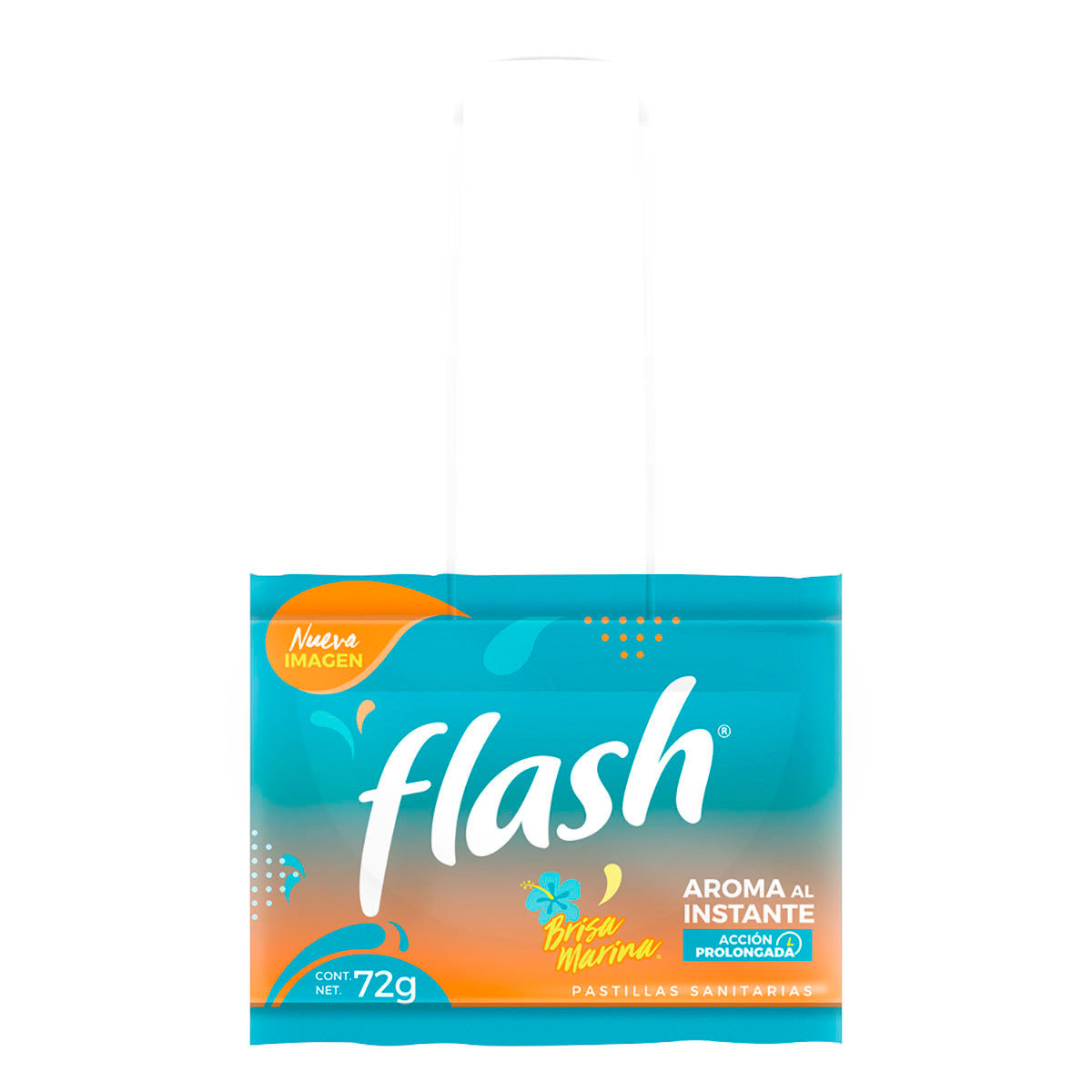 Pastillas Sanitarias Flash Brisa Marina Con Gancho 72 GRS