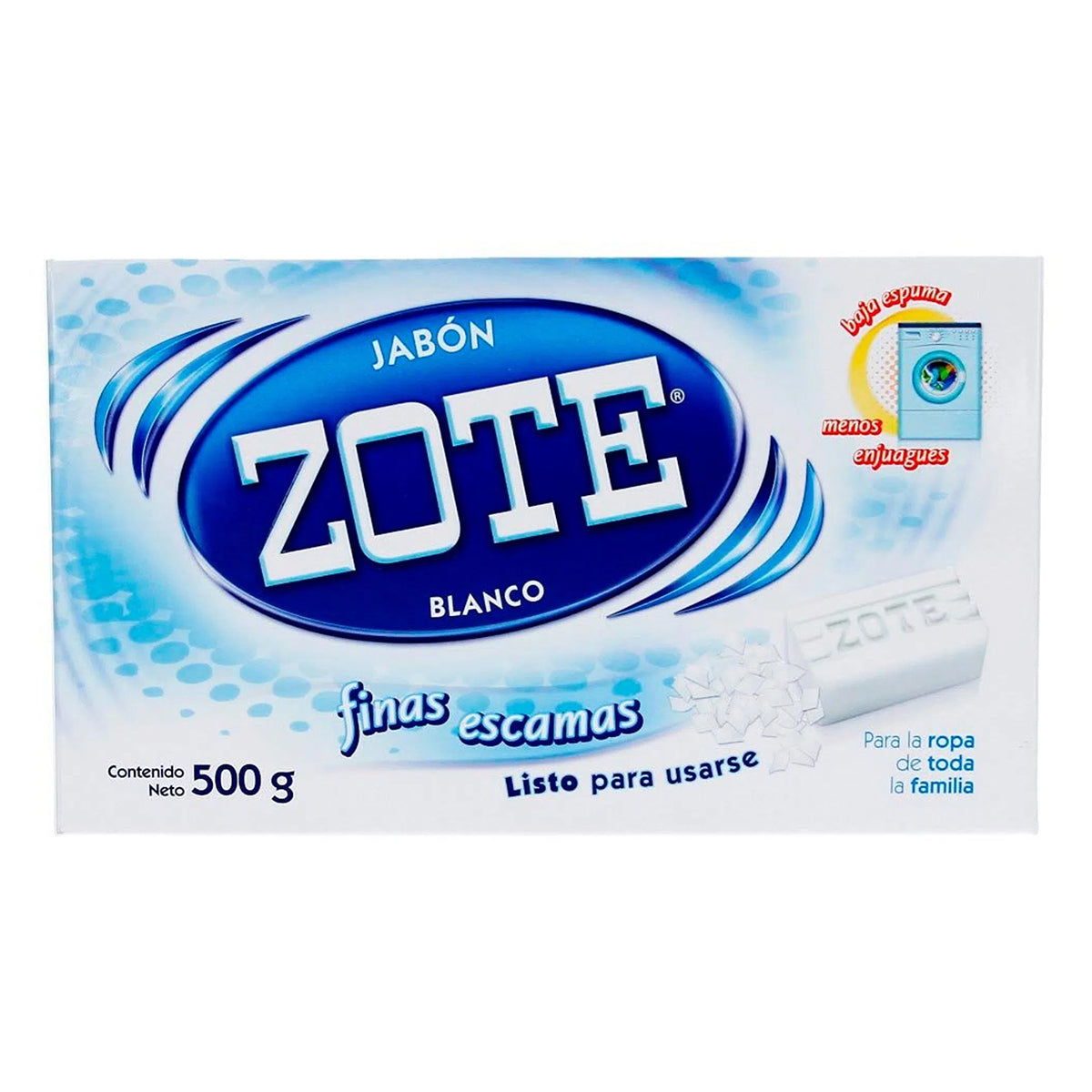 Jabon Zote Blanco Finas Escamas 500 GRS