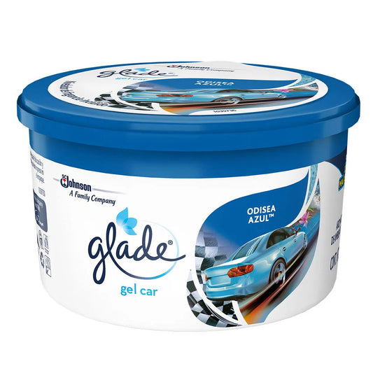 Aromatizante Glade En Gel Para Auto Odisea Azul 70 GRS