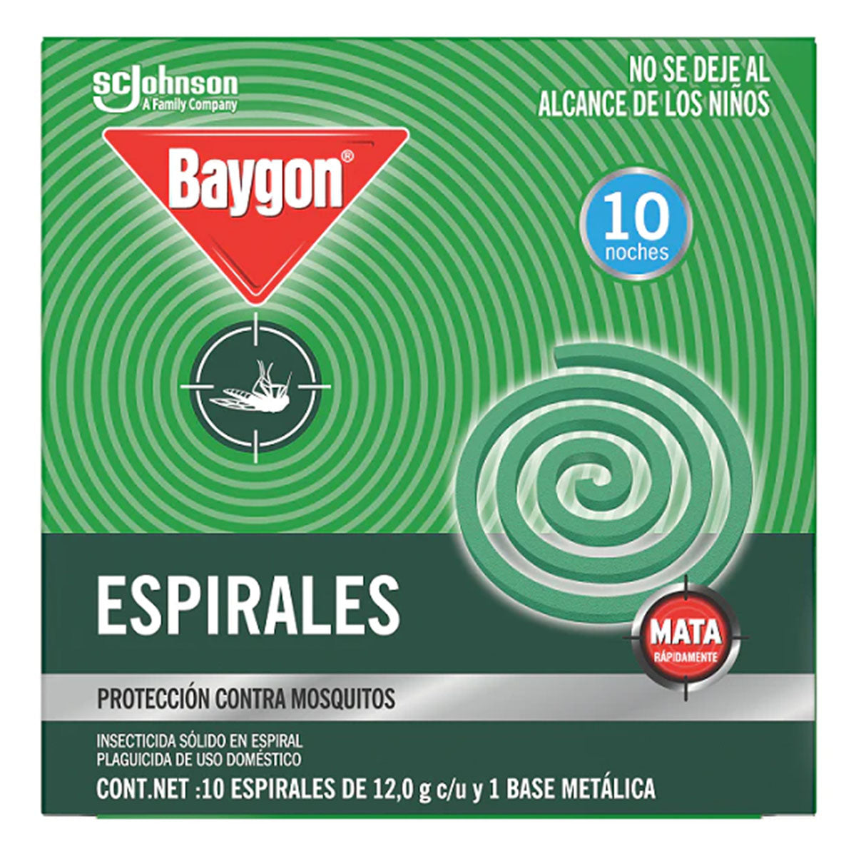 Insecticida Scjohnson Aygon Espiral 10 PZS