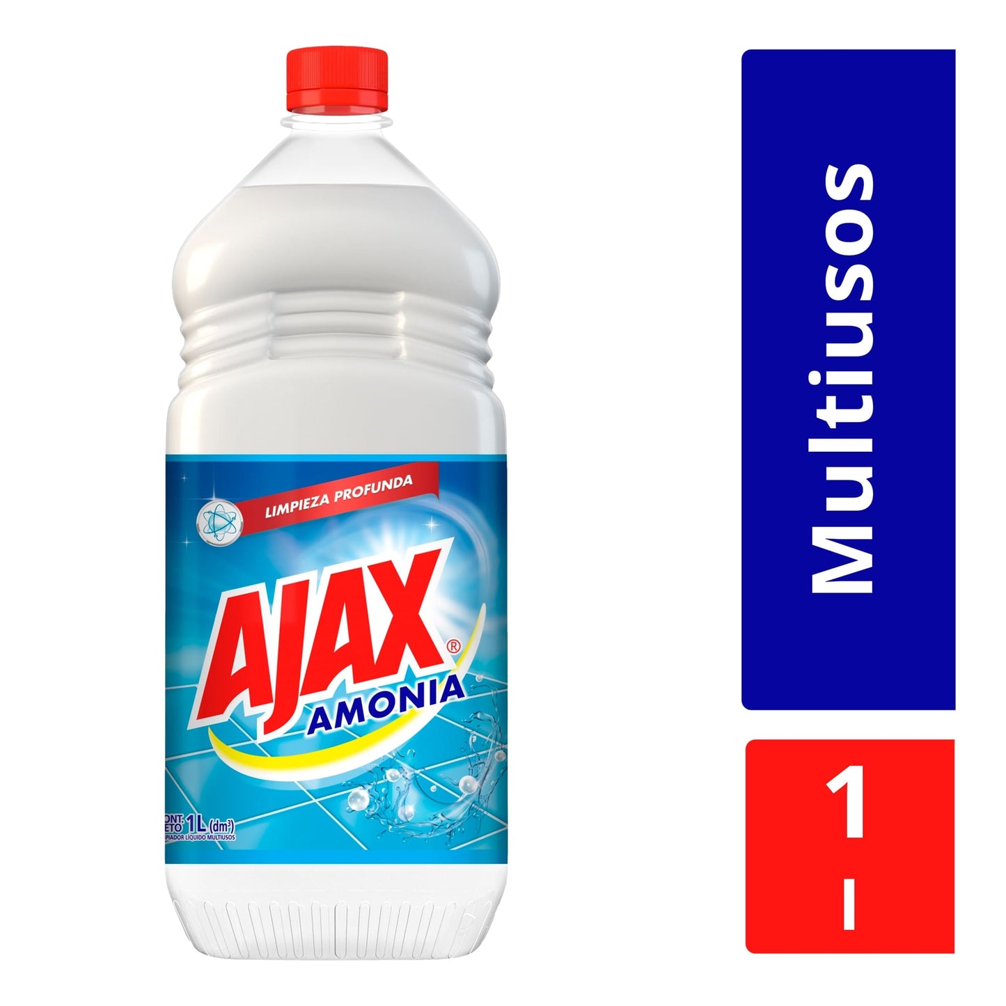 Limpiador Líquido Ajax Amonia, 1 l