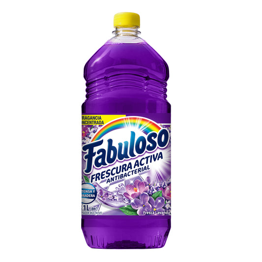 Limpiador Líquido Fabuloso Frescura Activa Antibacterial Fresca Lavanda, 1 l