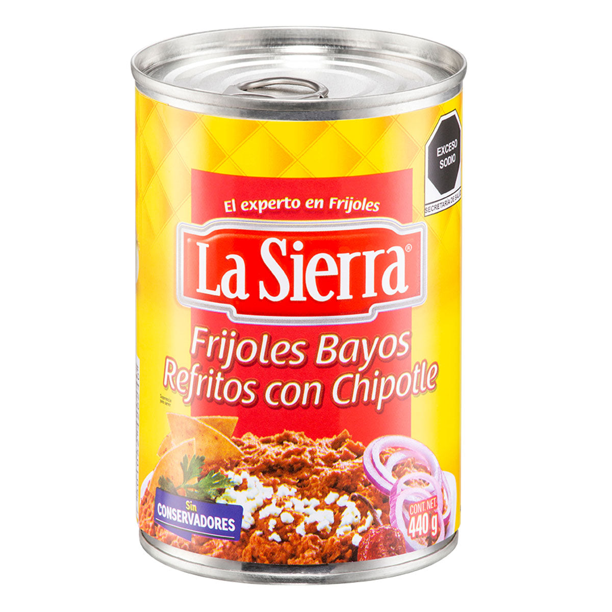 Frijol Sierra Refritos Con Chipotle 440 GRS