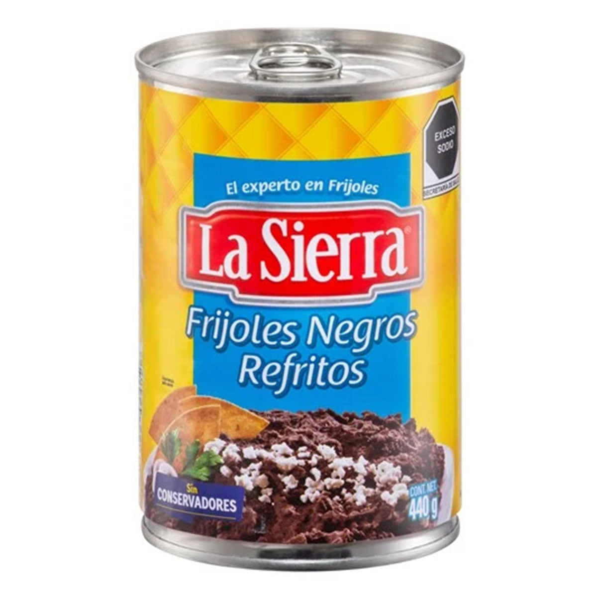 Frijoles La Sierra Negros Refritos 440 GRS