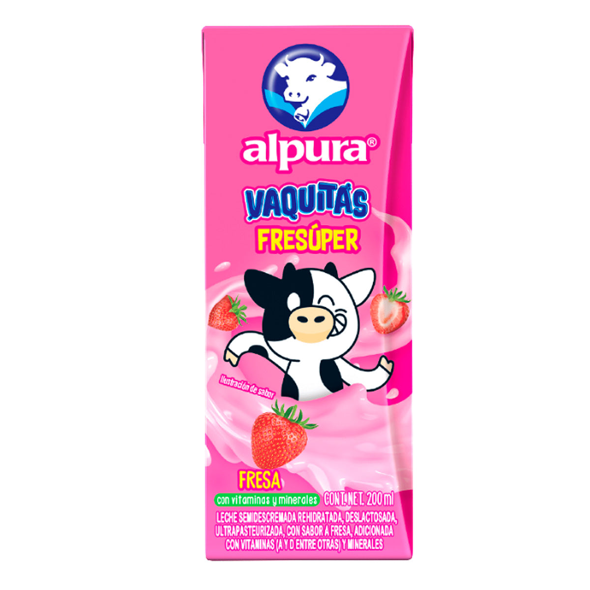 Leche Alpura Vaquitas Fresa 200 MLL