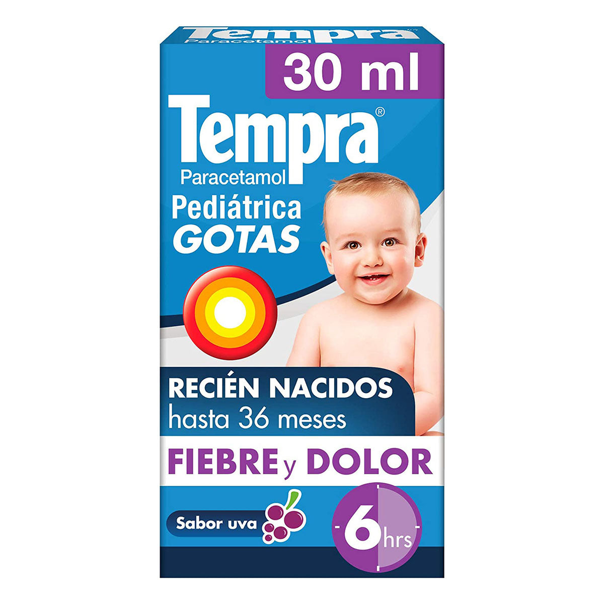 Medicamento Tempra Pediatrico Uva Gotero 30 MLL