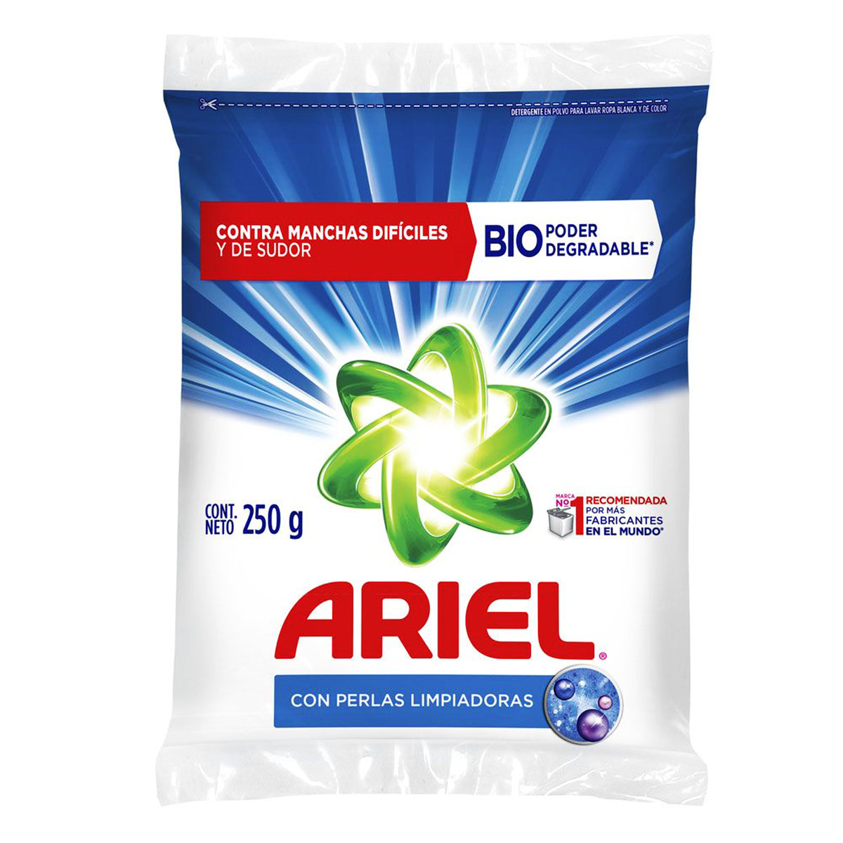 Detergente En Polvo Ariel Quita Grasa 250 GRS