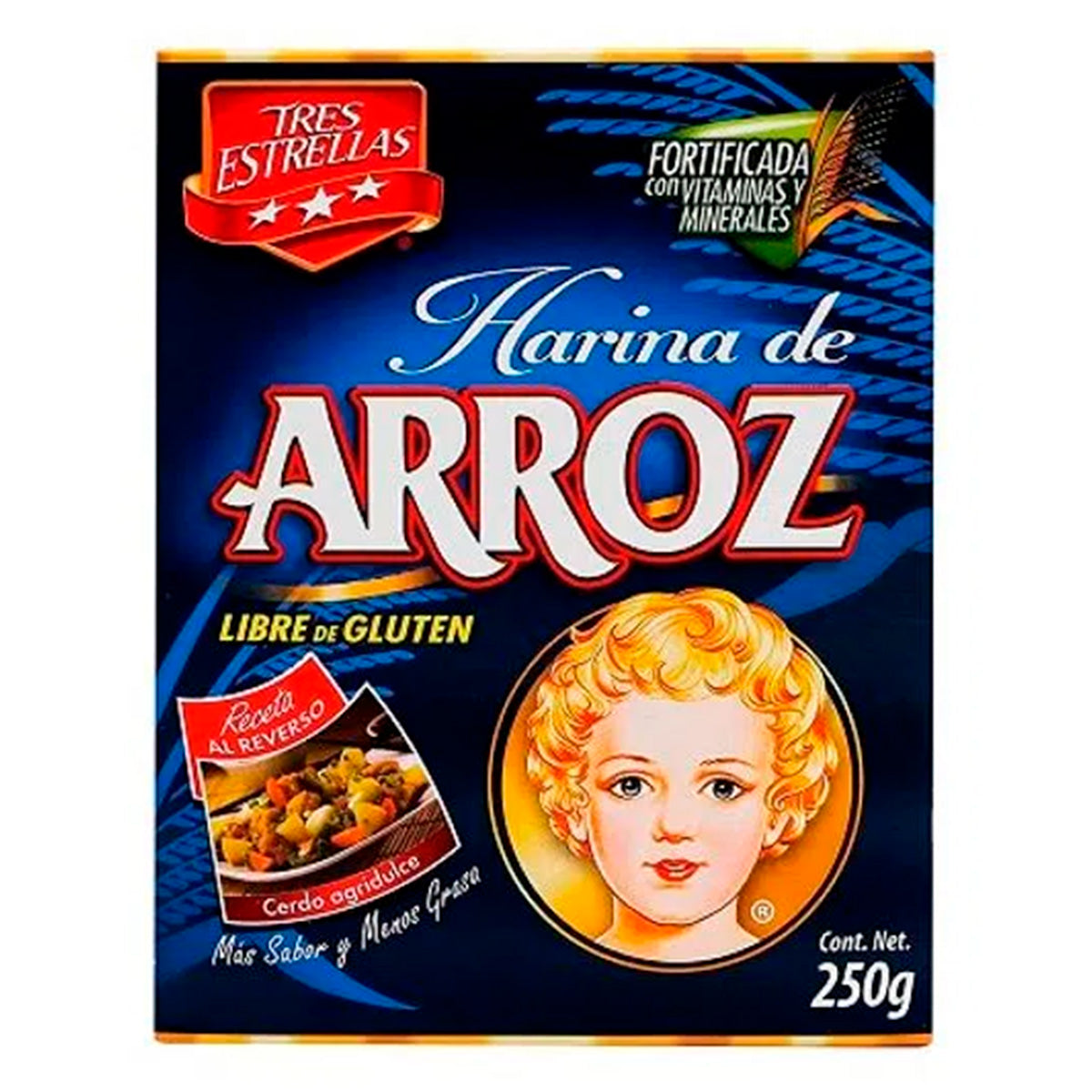 Harina De Arroz 3 Estrellas 250 GRS