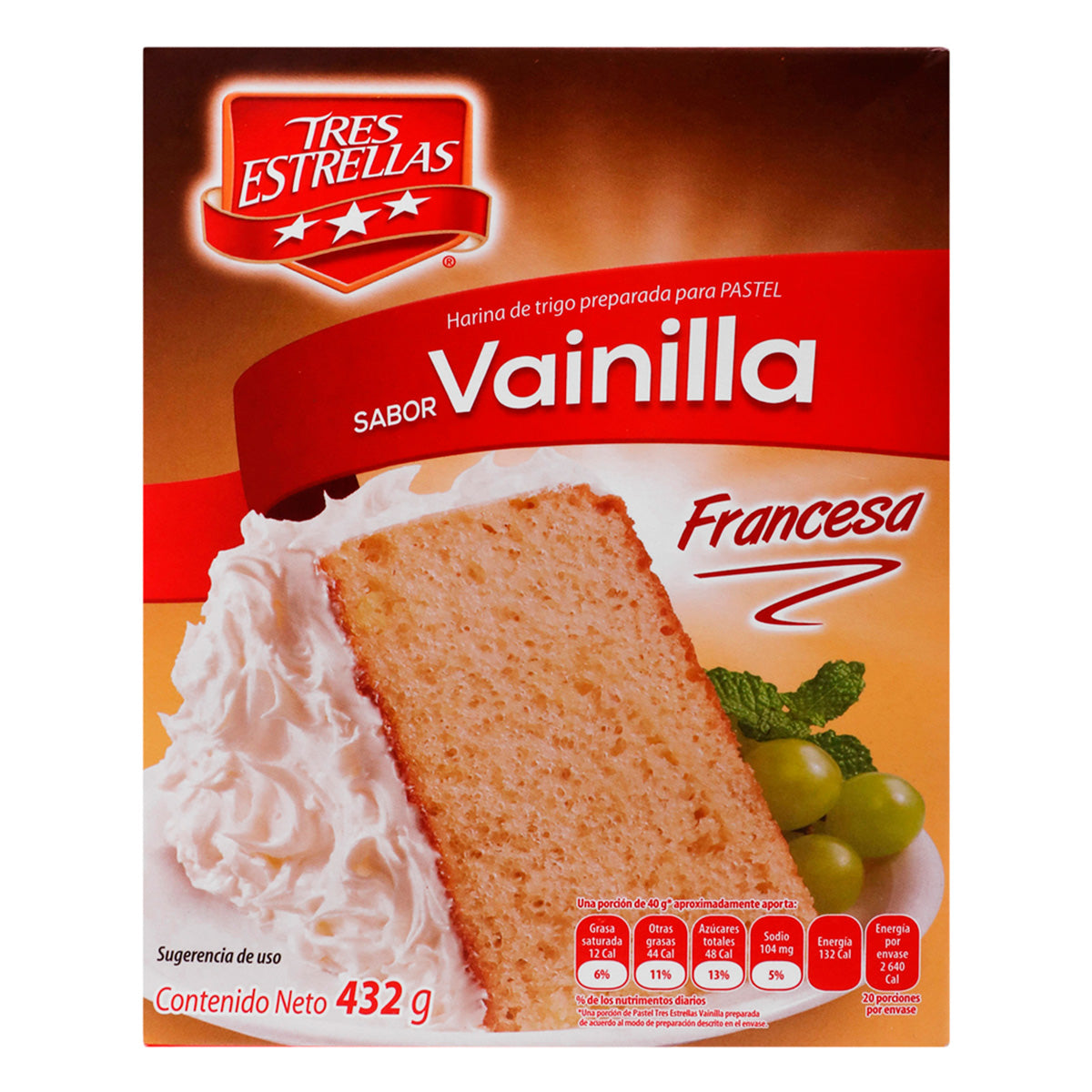 Harina Moderna Vainilla Para Pastel 432 GRS