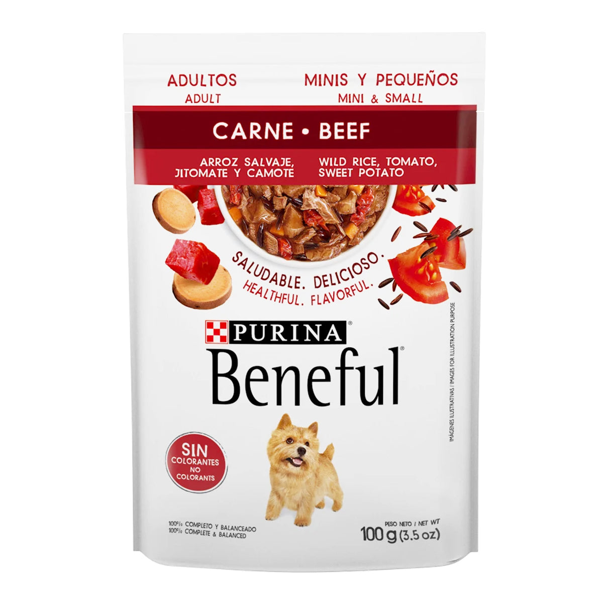 Sobres Beneful Adulto Carne 100 GRS