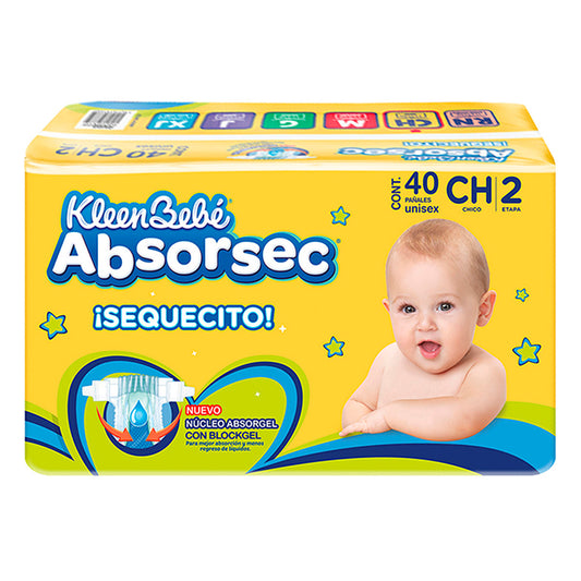 Pañal  Absorsec Ultra Chico 40 PZS