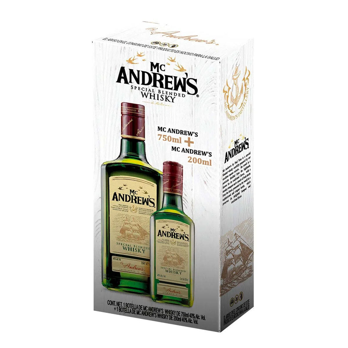 Whisky Mc Andrews+1Pz 200Ml 750 MLL