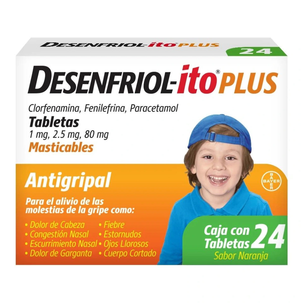 Medicamento Desenfriol-Ito Plus Tabletas Infantil 24 PZS