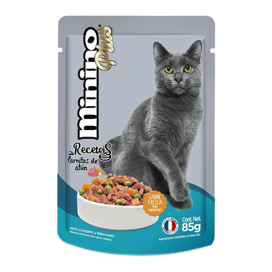 Alimento Para Gato Ganador Minino Plus Carnitas De Atun 85 GRS