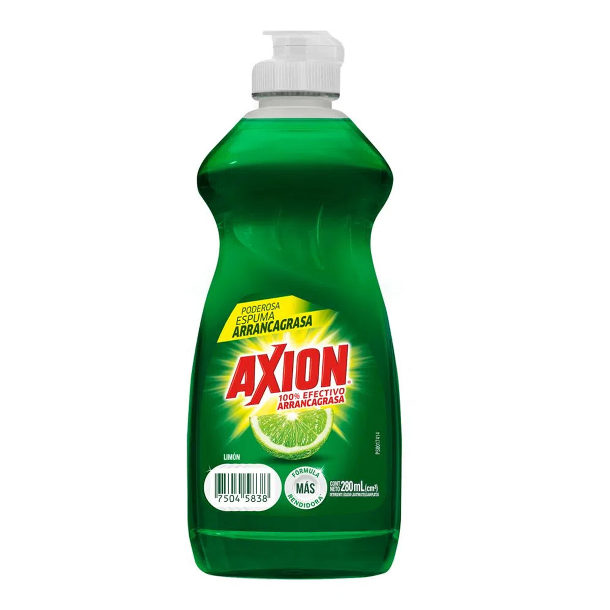 Detergente Lavatrastes Líquido Axion Limón de 280 ml