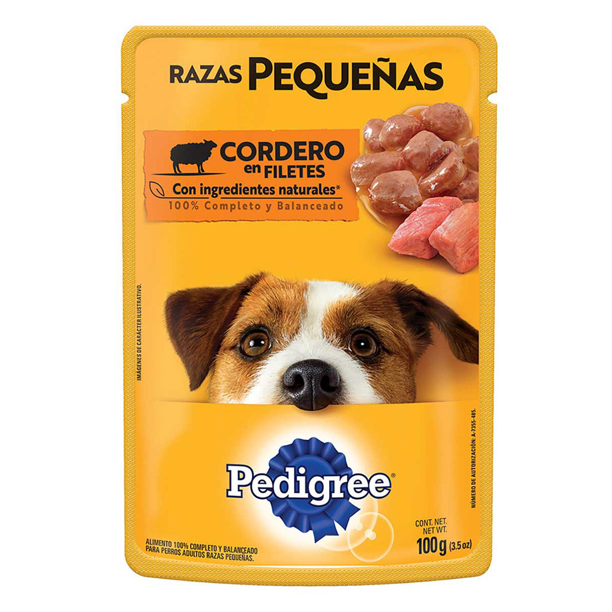 Alimento Pedig Razas Peq Cordero Pouch 100 GRS