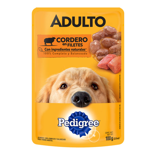 Sobres Pedigree Adulto Cordero 100 GRS