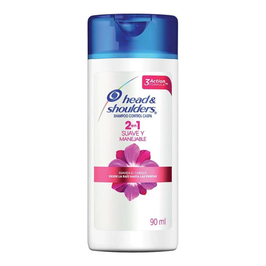 Shampoo H&S 2En1 Suave Manejo 90 MLL