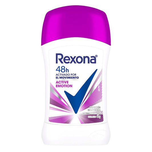 Desodorante Rexona Active Emotion En Barra Para Mujer 45 GRS