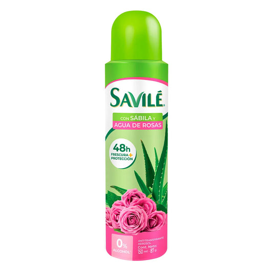 Desodorante Savilé Agua De Rosas En Aerosol Para Mujer 150 MLL