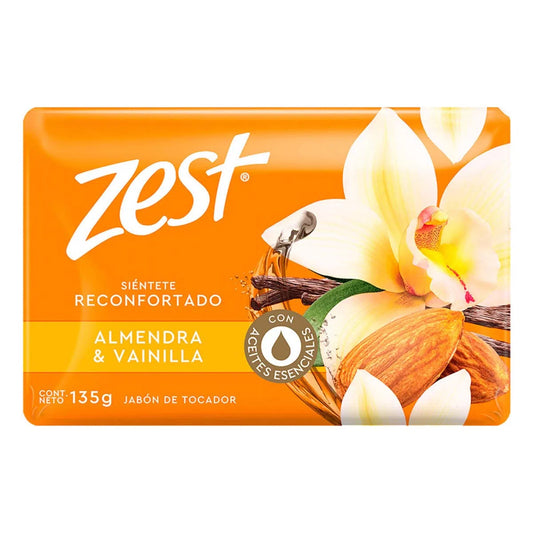 Jabon De Tocador Zest Almendra Y Vainilla 135 GRS