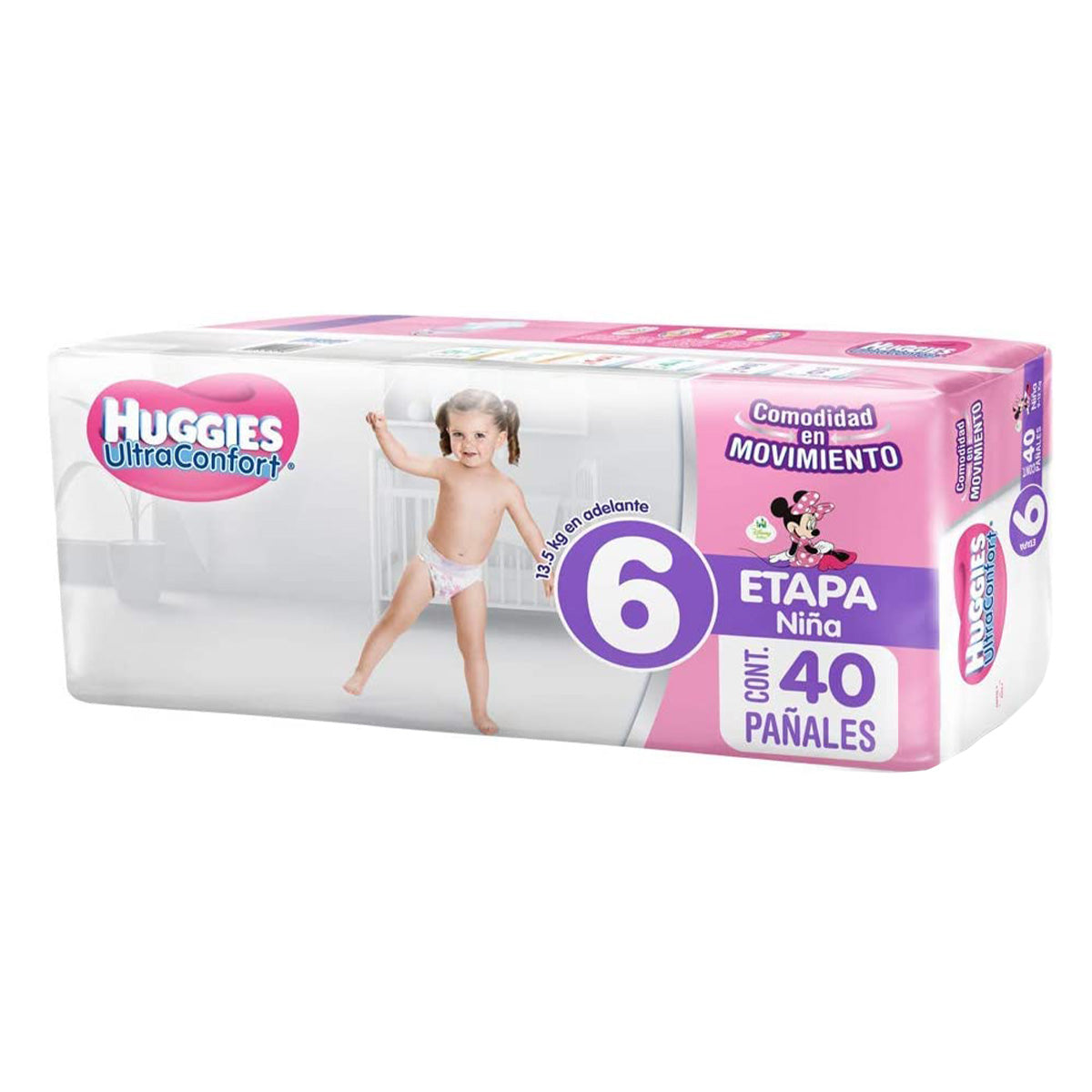 Pañal Huggies Ultra Confort Etapa 6 Para Niña 40 PZS