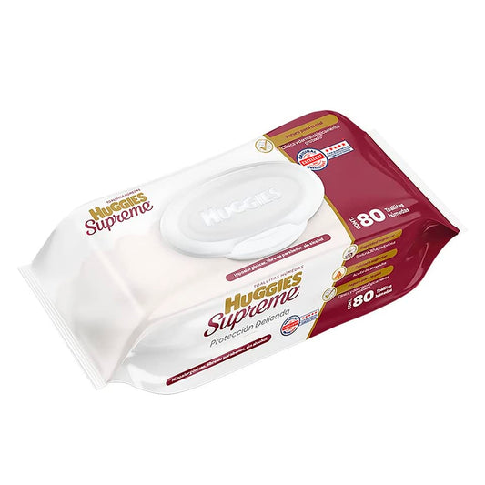 Toallas Húmedas Huggies Supreme Pure & Natural 80 PZS