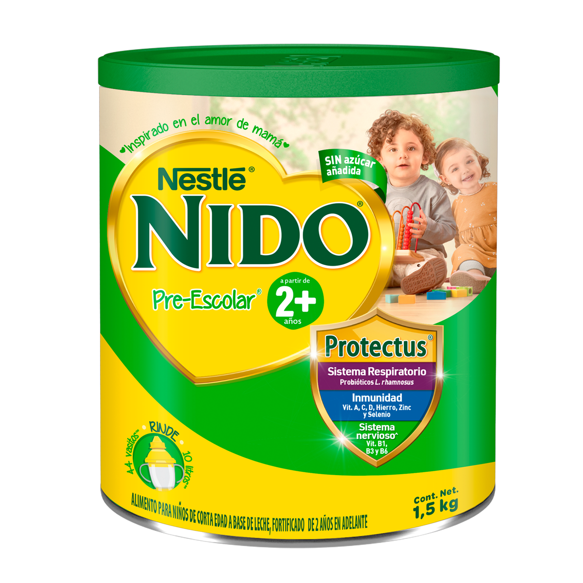 Alimento Para Niños de Corta Edad Nido Pre Escolar 2+ Lata 1.5kg