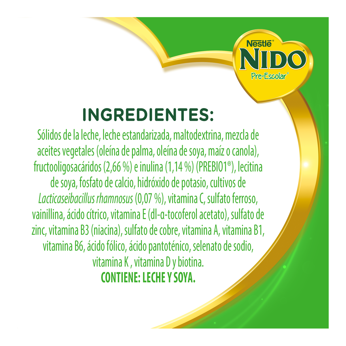 Alimento Para Niños de Corta Edad Nido Pre Escolar 2+ Lata 1.5kg