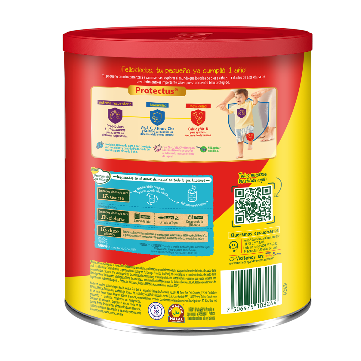 Aimento Para Niños de Corta Edad Nido Kinder  1+ Lata 1.4kg