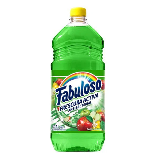 Limpiador Líquido Multiusos Fabuloso Frescura Activa Antibacterial Pasión de Frutas de 1 l