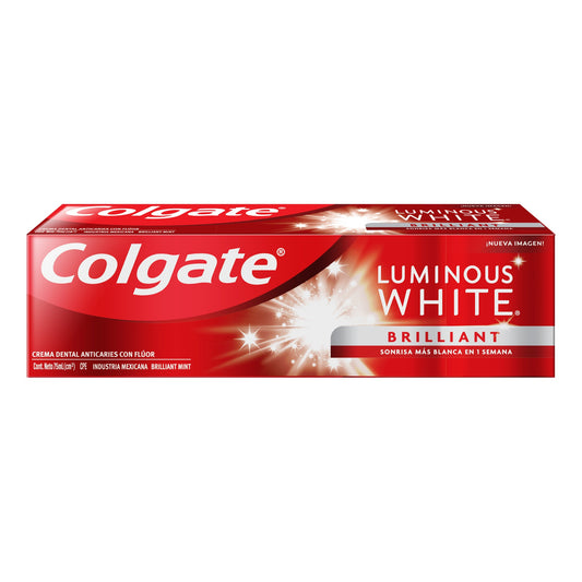 Pasta Dental Blanqueadora Colgate Luminous White Brilliant, 75 ml