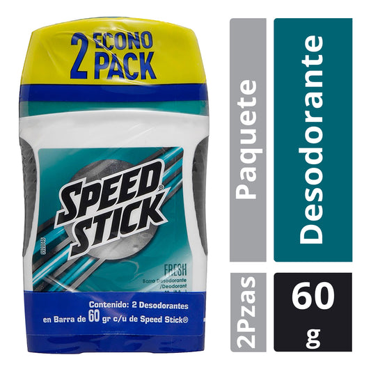 Desodorante Speed Stick Fresh en Barra 2 pzas 60 g