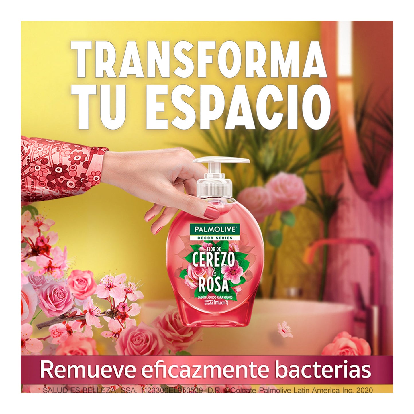 Jabón líquido para Manos Palmolive Decor Series Flor de Cerezo 221 ml