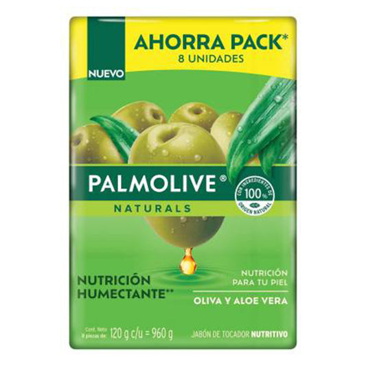 Exhibidor Jabon Tocador Palmolive Oliva Y Aloe Vera 120 GRS