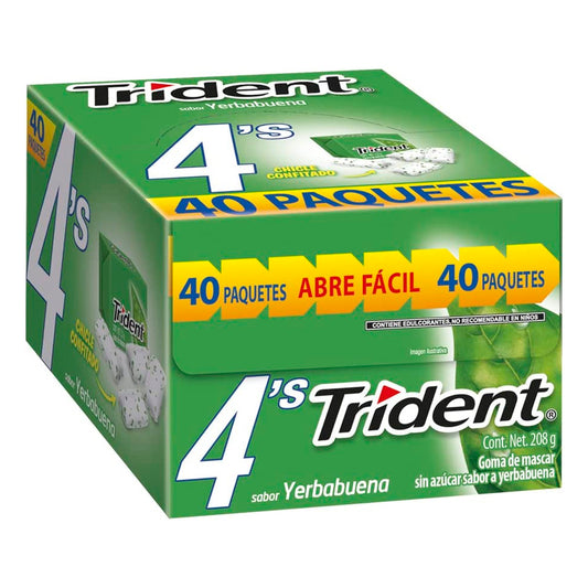 Exhibidor Chicle Trident 4'S Hierbabuena 40 PZS