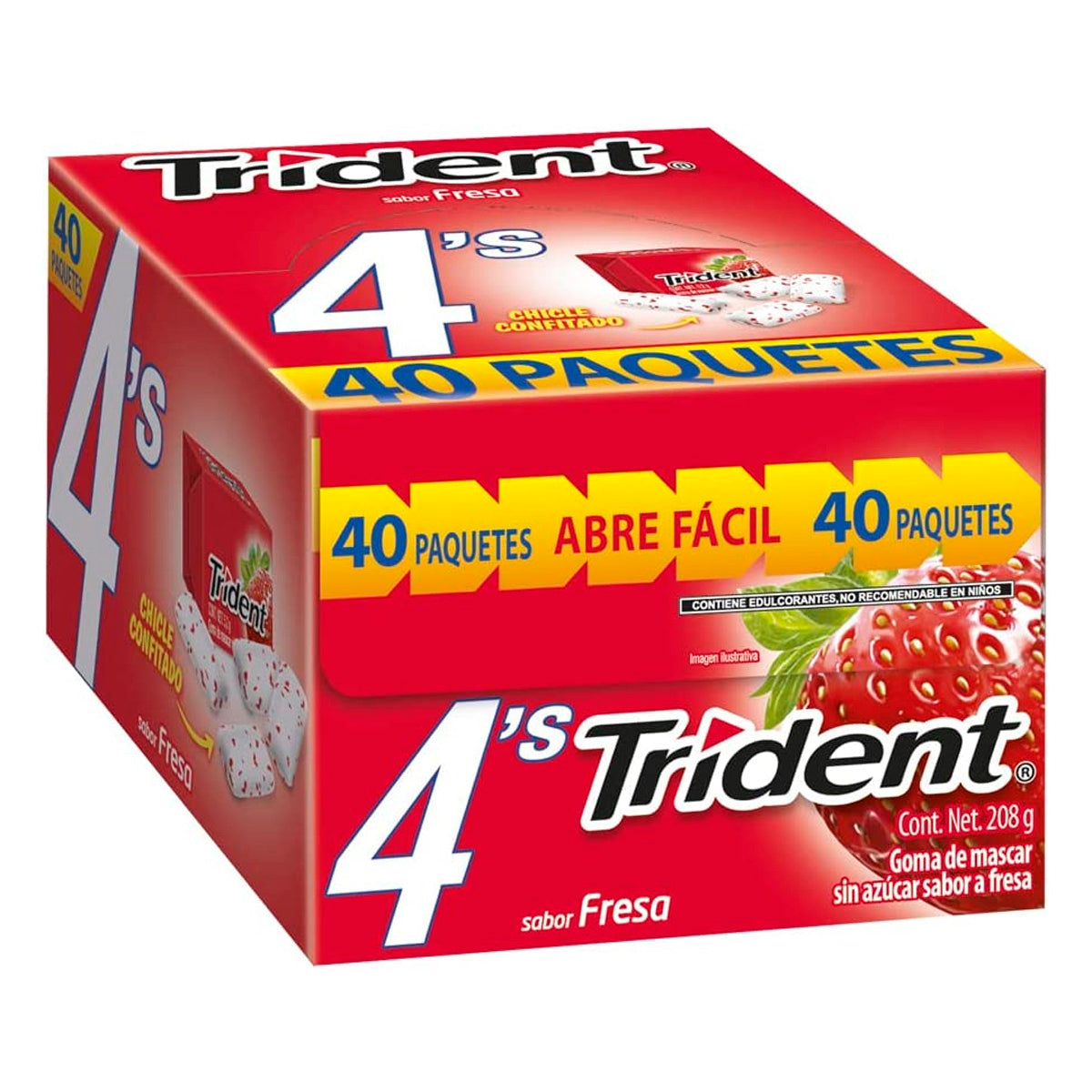 Chicles Trident Fresa 40 PZS