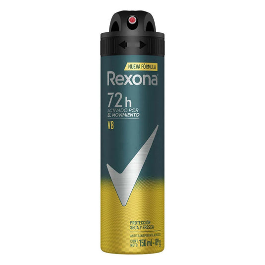 Desodorante Rexona Aerosol V8 Hombre Antitranspirante 150 MLL