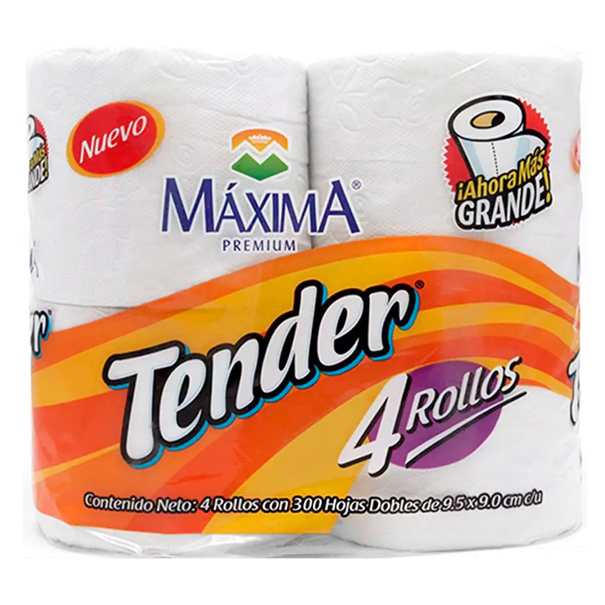 Papel Higiénico Tender 300 Hojas 4 PZS